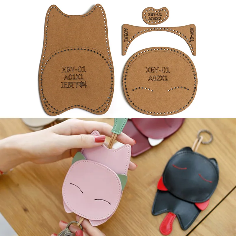 1Set DIY Kraft Paper Template Fashion Creative Cartoon Cat Key Case Leather Craft Pattern DIY Stencil Sewing Pattern 9cm*13cm
1Set DIY Kraft Paper Template Fashion Creative Cartoon Cat Key Case Leather Craft Pattern DIY Stencil Sewing Pattern 9cm*13cm