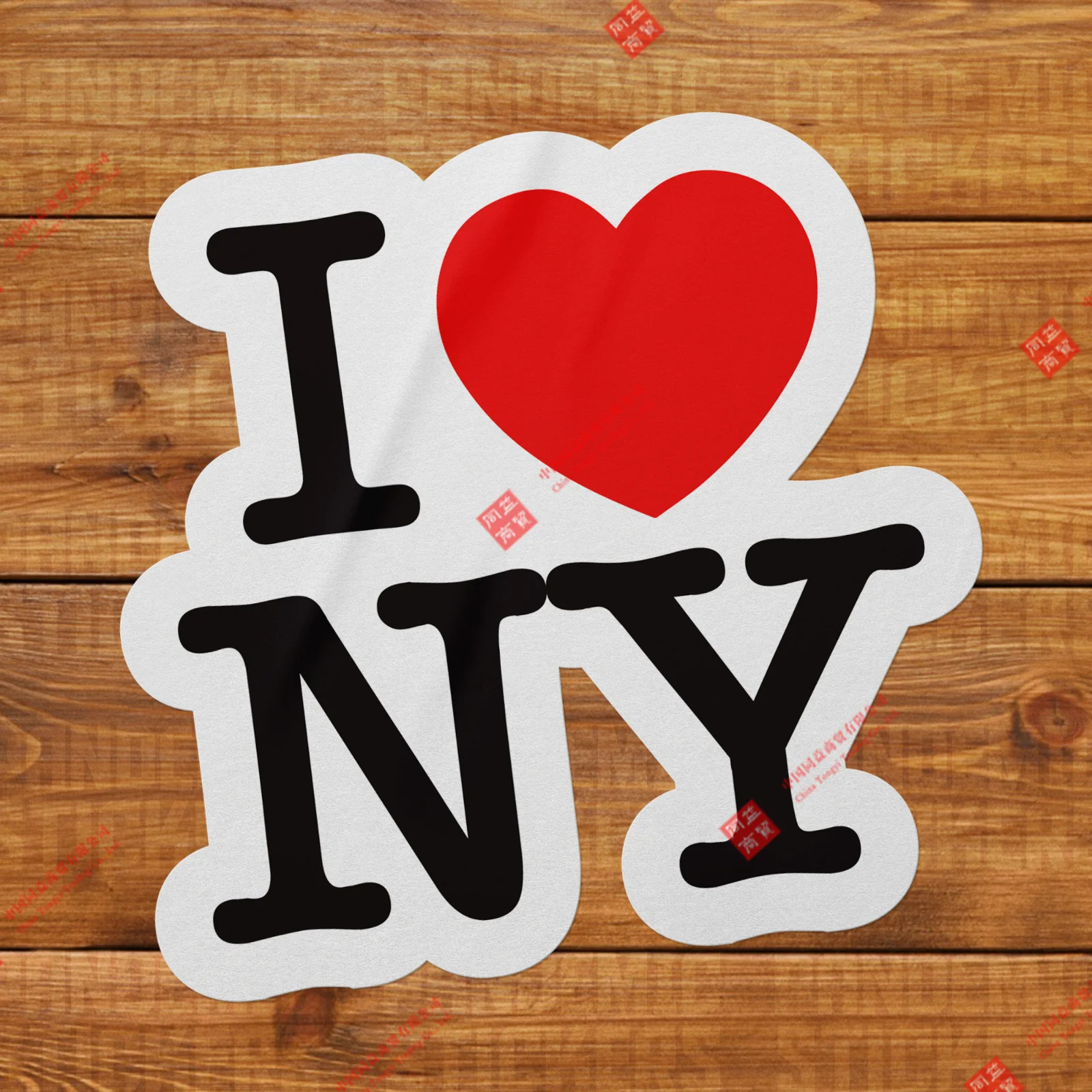 Мультяшная виниловая наклейка I Love NY высечка для ноутбука автомобиля окна