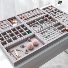 Fashion Gray Velvet Stackable Drawer Jewelry Display Tray Case Jewellery Holder Portable Velvet Jewelry Organizer Box Gift Box
Fashion Gray Velvet Stackable Drawer Jewelry Display Tray Case Jewellery Holder Portable Velvet Jewelry Organizer Box Gift Box