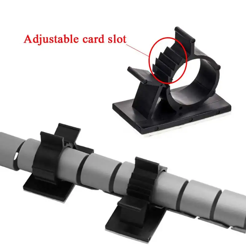 100 Pcs Self-adhesive Clip Wire Adjustable Cable Clamps Cable Management Drop Wire Holder for Household and Office
100 Pcs Self-adhesive Clip Wire Adjustable Cable Clamps Cable Management Drop Wire Holder for Household and Office