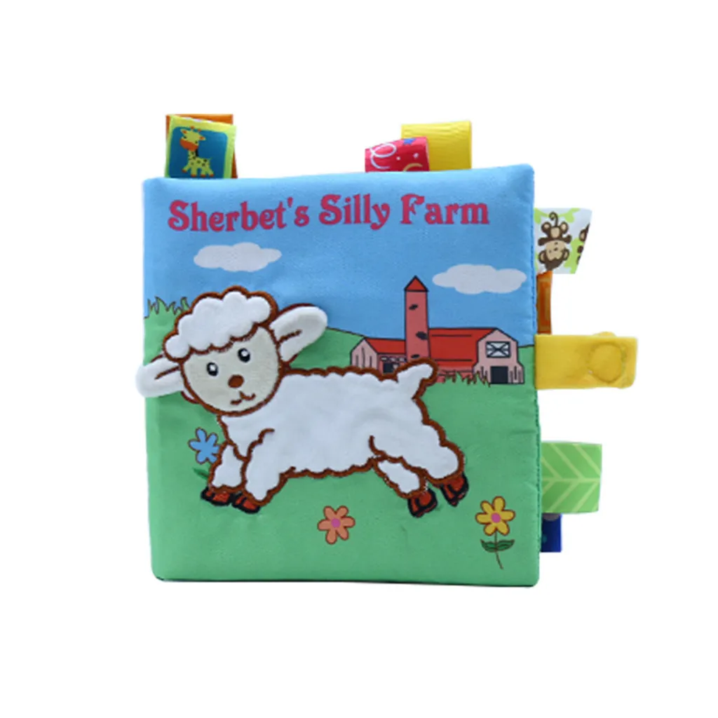 Baby Kids Intelligence Development Animal Cloth Book Educational Cognize Toys Toddler learning tools Interaction Toys #B