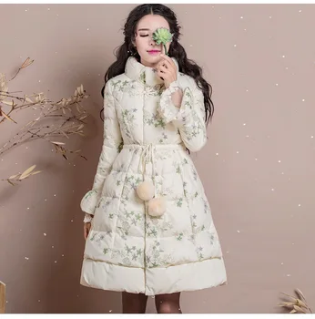 Original Medium-long Patchwork Lace Flare Sleeve Winter Down Parkas Stand Collar Floral Embroidery Women White Duck Down Jackets
Original Medium-long Patchwork Lace Flare Sleeve Winter Down Parkas Stand Collar Floral Embroidery Women White Duck Down Jackets