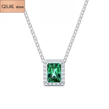 QSJIE High quality SWA new style, retro temperament, green crystal pendant, advanced elegant clavicle Necklace
QSJIE High quality SWA new style, retro temperament, green crystal pendant, advanced elegant clavicle Necklace
