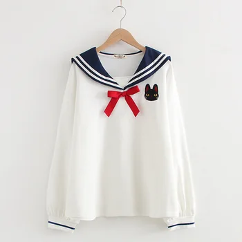 Cat Embroidery Stripe Bow Women Sweatshirt Sailor Collar Preppy Female Tracksuit Loose Autumn Lady Pullovers
Cat Embroidery Stripe Bow Women Sweatshirt Sailor Collar Preppy Female Tracksuit Loose Autumn Lady Pullovers