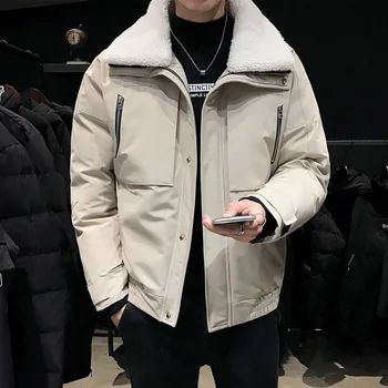 Cold 2020 men's fashion warm fur collar coat young wild lapel coat
Cold 2020 men's fashion warm fur collar coat young wild lapel coat