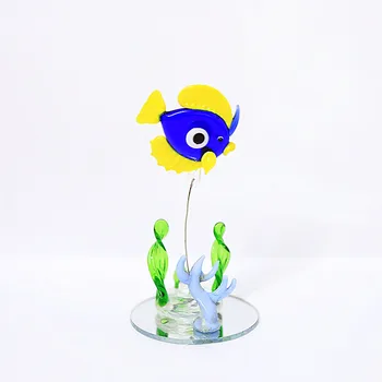 Handmade glass fish figurines ornament with round mirror blue coral accessories novel home aquarium Fish tank charm decoration
Handmade glass fish figurines ornament with round mirror blue coral accessories novel home aquarium Fish tank charm decoration