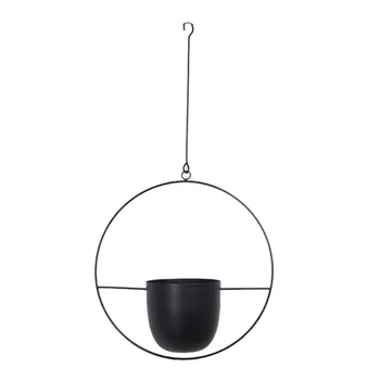 Iron Hanging Flower Pot Decorative Swinging Flower Basket Wall Hanging Flower Pot (Black Circular)
Iron Hanging Flower Pot Decorative Swinging Flower Basket Wall Hanging Flower Pot (Black Circular)