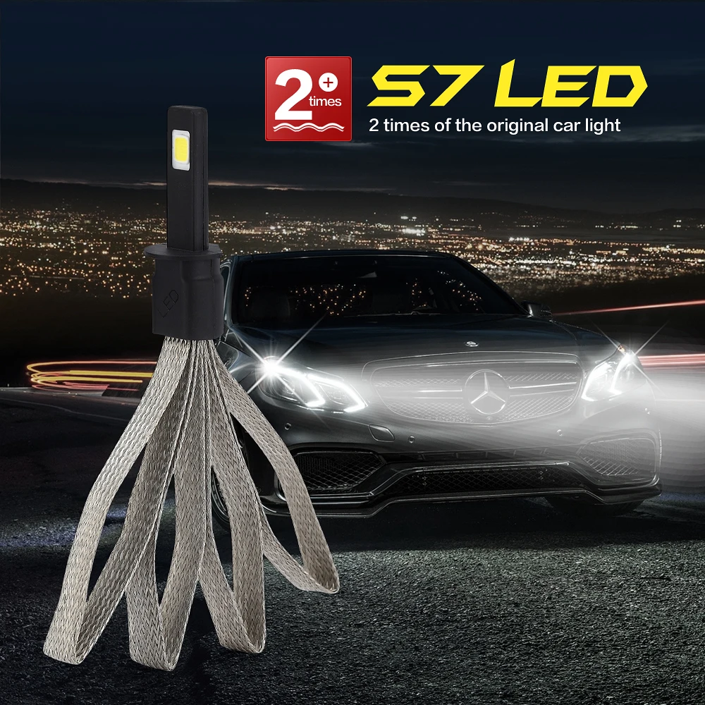 S7 Car LED Headlight Braid Radiating 8000LM/Pair Lamp Auto Bulb Light H1 H3 H27 H7 H11 HB3 HB5 9006/HB4 H4 H13 HB1
S7 Car LED Headlight Braid Radiating 8000LM/Pair Lamp Auto Bulb Light H1 H3 H27 H7 H11 HB3 HB5 9006/HB4 H4 H13 HB1