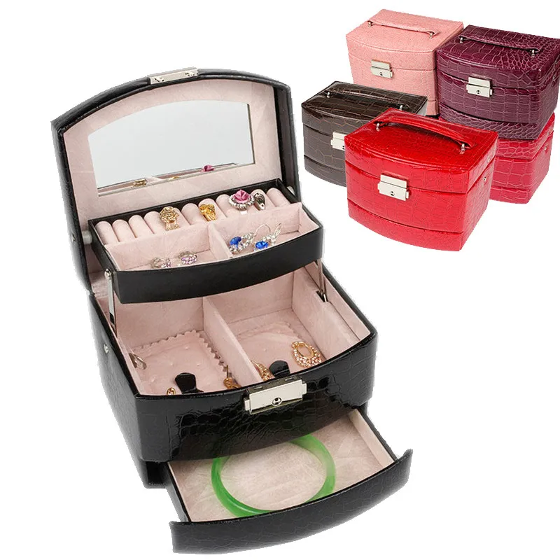 3 Layers Jewelry Boxes And Packaging Leather Makeup Organizer Storage Box Container Case Gift Box Women Cosmetic Casket
3 Layers Jewelry Boxes And Packaging Leather Makeup Organizer Storage Box Container Case Gift Box Women Cosmetic Casket