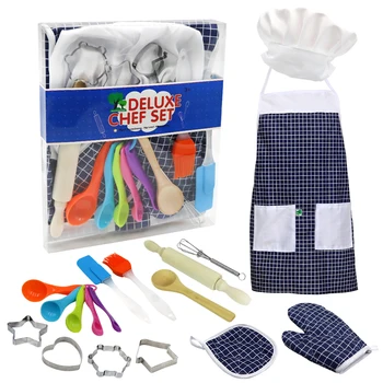 Kids Basic Cook Baking Set Role-Playing Toy Boys Girls Aprons Chef Hats Cookie Cutters Silicone Baking Tool
Kids Basic Cook Baking Set Role-Playing Toy Boys Girls Aprons Chef Hats Cookie Cutters Silicone Baking Tool