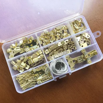 Picture Hangers Kit 220 Pcs Wall Picture Hanging Kit Picture Metal Hanging Hooks Golden Photo Frame Mount Holder Taping Tools
Picture Hangers Kit 220 Pcs Wall Picture Hanging Kit Picture Metal Hanging Hooks Golden Photo Frame Mount Holder Taping Tools