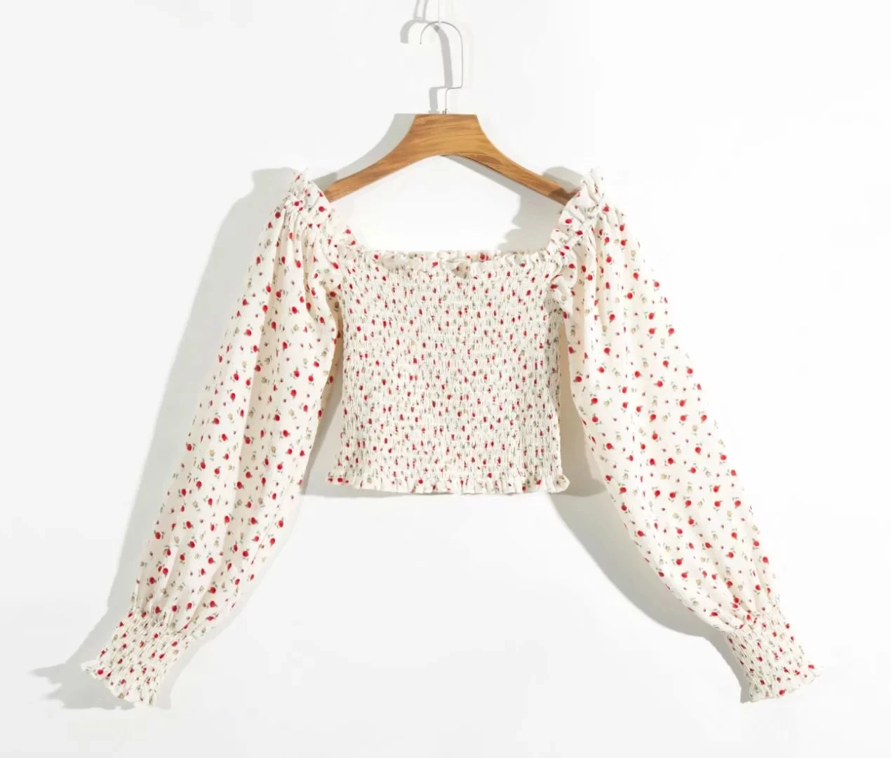 Summer Blouses Shirts Women Square Collar Long Sleeve Small Floral Print Shirts Women Tops
Summer Blouses Shirts Women Square Collar Long Sleeve Small Floral Print Shirts Women Tops