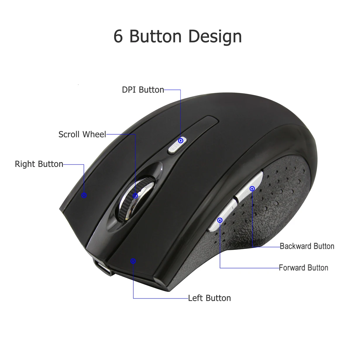 6 buttons computer mouse