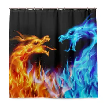 Abstract Blue and Red Fiery Dragons Home Bathroom Set Polyester Fabric Shower Curtain Home Art Decoration with Hooks
Abstract Blue and Red Fiery Dragons Home Bathroom Set Polyester Fabric Shower Curtain Home Art Decoration with Hooks