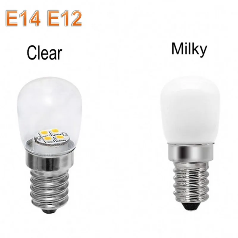 Мини E14 E12 COB светодиодный светильник лампы 2835 SMD Стекло лампа для холодильник с