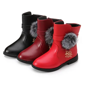 Girls boots autumn and winter 2019 new little girl princess booties plus velvet warm children snow boots non-slip 
Girls boots autumn and winter 2019 new little girl princess booties plus velvet warm children snow boots non-slip