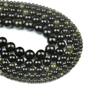 Factory Price 4 6 8 10 12mm Natural Golden Obsidian Round Loose Beads 15" Strand Wholesale For Making Bracelet Necklace Jewelry
Factory Price 4 6 8 10 12mm Natural Golden Obsidian Round Loose Beads 15" Strand Wholesale For Making Bracelet Necklace Jewelry