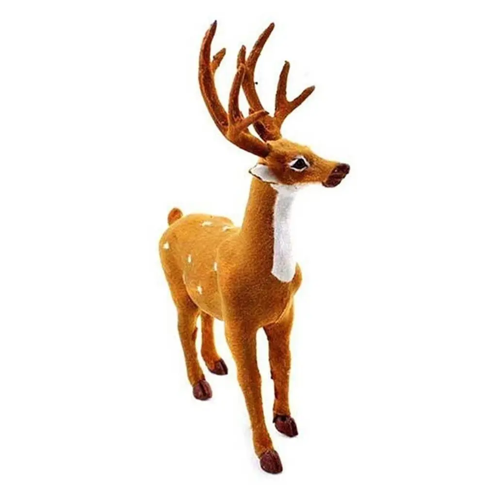 Фото 15 20 25cm Reindeer Christmas Deer Doll Xmas Elk Plush Simulation Decorations For Home New Year Gifts | Дом и сад