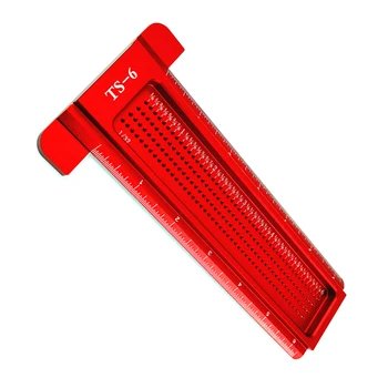 1pcs Woodworking Scribe T-Type Ruler Hole Scribing Gauge Wooden Table Line Hole Marking Aluminum Crossed-Out Tool Measuring Tool
1pcs Woodworking Scribe T-Type Ruler Hole Scribing Gauge Wooden Table Line Hole Marking Aluminum Crossed-Out Tool Measuring Tool