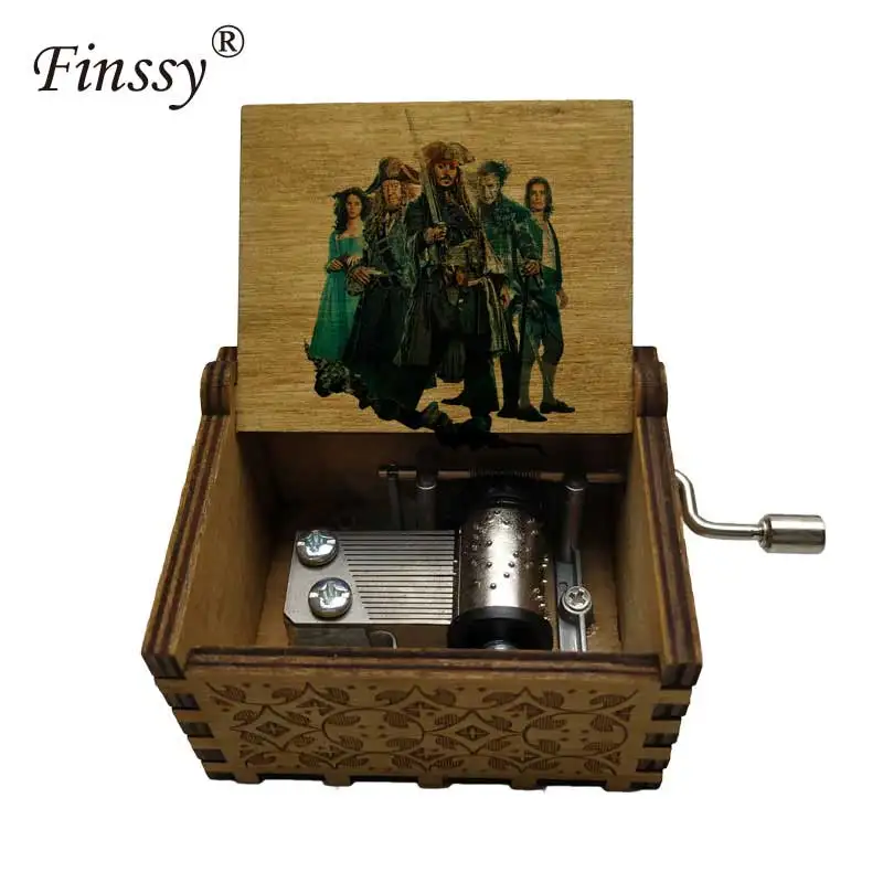 wooden hand crank Pirates of the Caribbean Music Box Davy Jones Locket theme Wooden Music Box wholesale New year Christmas Gift
wooden hand crank Pirates of the Caribbean Music Box Davy Jones Locket theme Wooden Music Box wholesale New year Christmas Gift