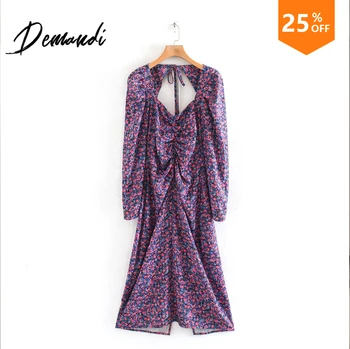 Demandi robe za 2020 New Fashion Spring and Summer Backless Floral Temperament Women's Floral Print Dress Women's Clothes
Demandi robe za 2020 New Fashion Spring and Summer Backless Floral Temperament Women's Floral Print Dress Women's Clothes