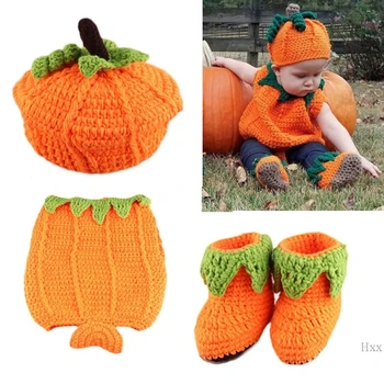 Cute Baby Crochet Photography Props Newborn Photo Pumpkin Costumes Infant Clothing F1CB
Cute Baby Crochet Photography Props Newborn Photo Pumpkin Costumes Infant Clothing F1CB