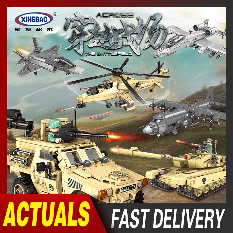 XINGBAO Military Series WW2 Air Force Fighter Tank Building Blocks Helicopters With Soldier Figures Chariot Creator Bricks Kids
XINGBAO Military Series WW2 Air Force Fighter Tank Building Blocks Helicopters With Soldier Figures Chariot Creator Bricks Kids