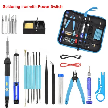 Soldering Iron, Soldering Iron Kit Electronics, 60W Adjustable Temperature Welding Tool, 5pcs Soldering Iron Tip, Soldering Iron
Soldering Iron, Soldering Iron Kit Electronics, 60W Adjustable Temperature Welding Tool, 5pcs Soldering Iron Tip, Soldering Iron