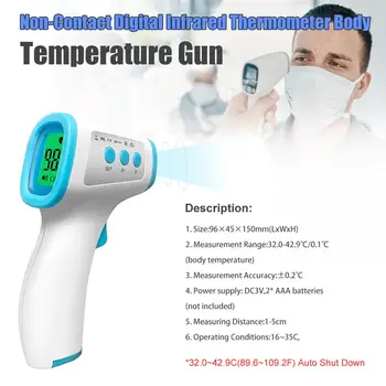 Non-Contact Body Infrared Forehead Thermometer For Adults And Children With Lcd Display Digital Laser Temperature Tool
Non-Contact Body Infrared Forehead Thermometer For Adults And Children With Lcd Display Digital Laser Temperature Tool