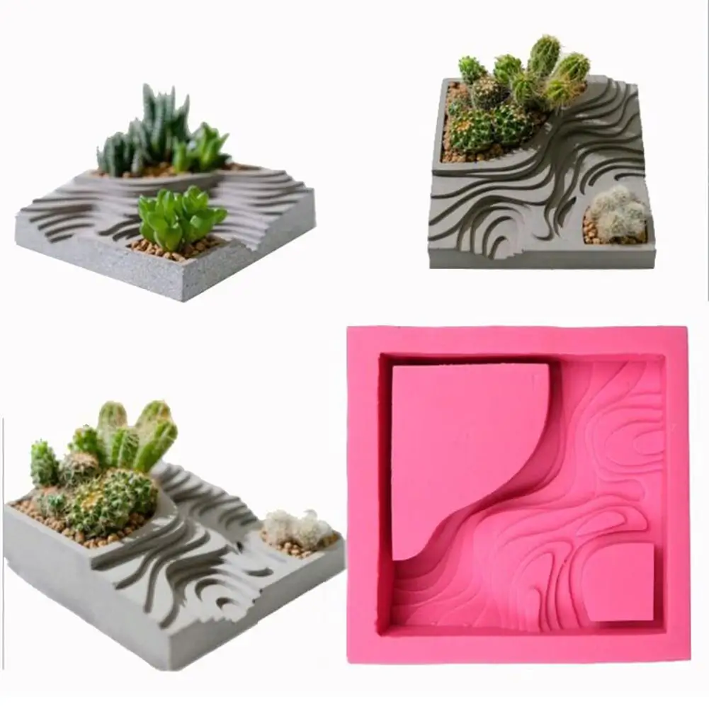 Silicone Terraced Field Shape Flower Pot Concrete Cement DIY Mold Desktop Decor 
Silicone Terraced Field Shape Flower Pot Concrete Cement DIY Mold Desktop Decor