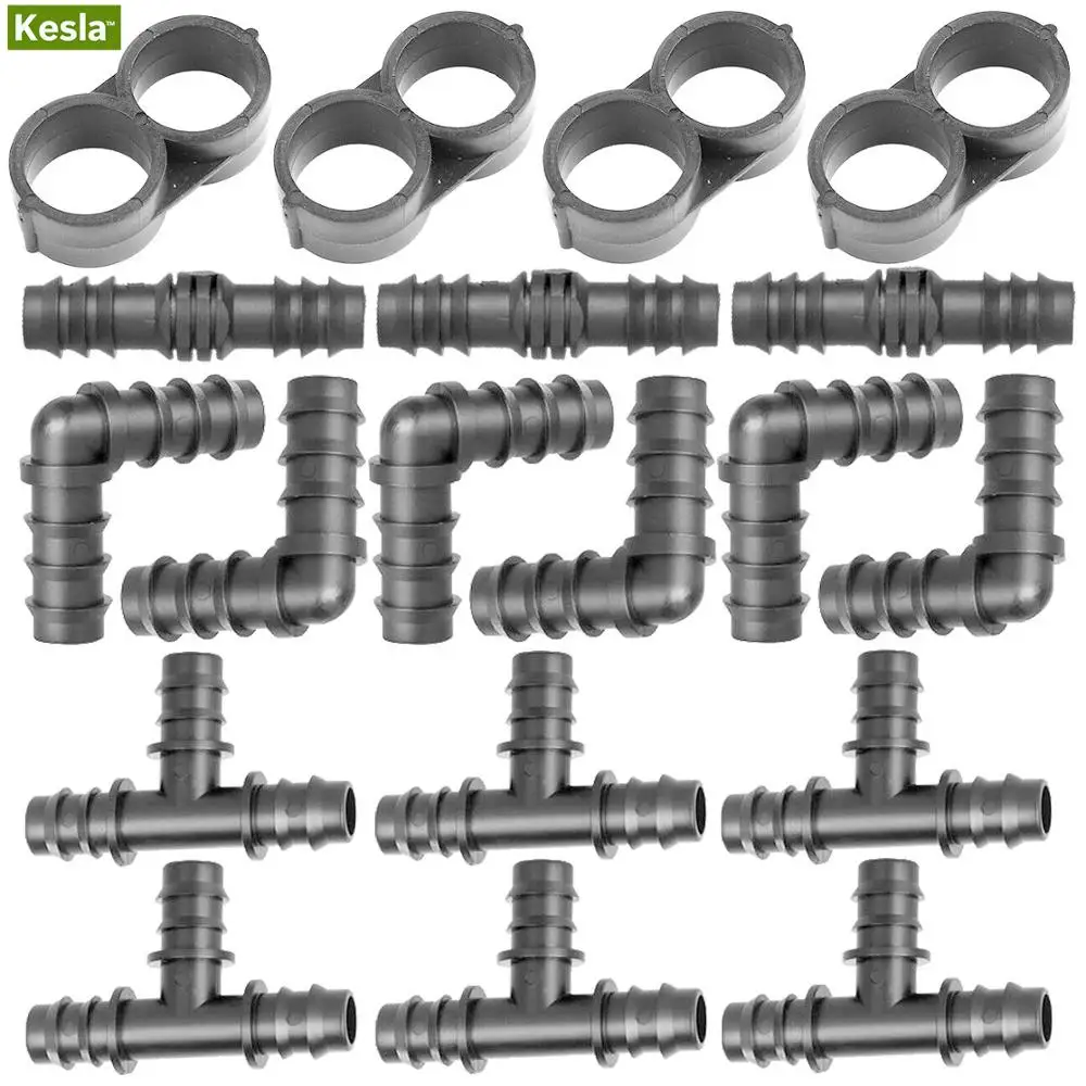 30-40X Drip Irrigation Barbed Fitting Connector Adaptor Coupling Line End Elbow KIT 16mm for 1/2" PE Tubing Hose Watering Garden
30-40X Drip Irrigation Barbed Fitting Connector Adaptor Coupling Line End Elbow KIT 16mm for 1/2" PE Tubing Hose Watering Garden