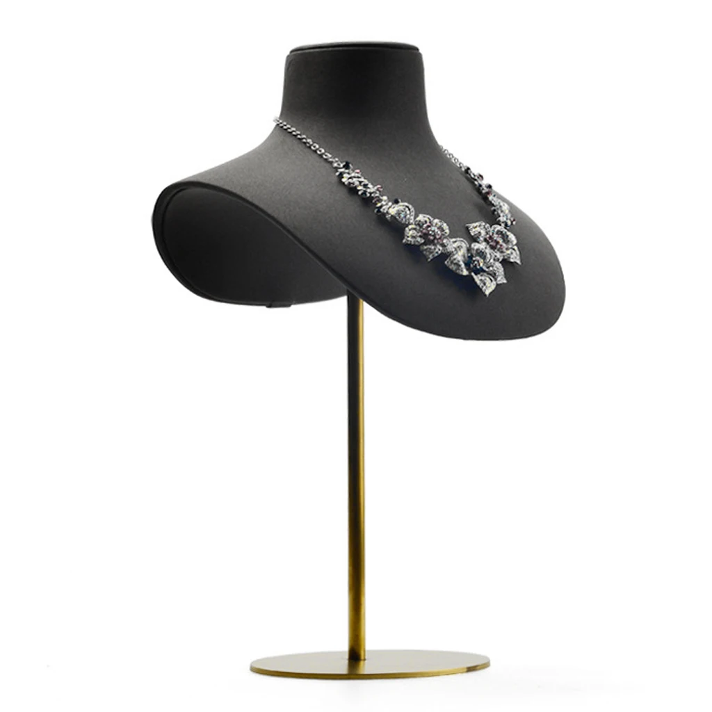 Jewelry Display Stand Black Gray Microfiber Necklace Earrings Display Half Body Bust Showcase Organize Your Beautiful Jewelry
Jewelry Display Stand Black Gray Microfiber Necklace Earrings Display Half Body Bust Showcase Organize Your Beautiful Jewelry