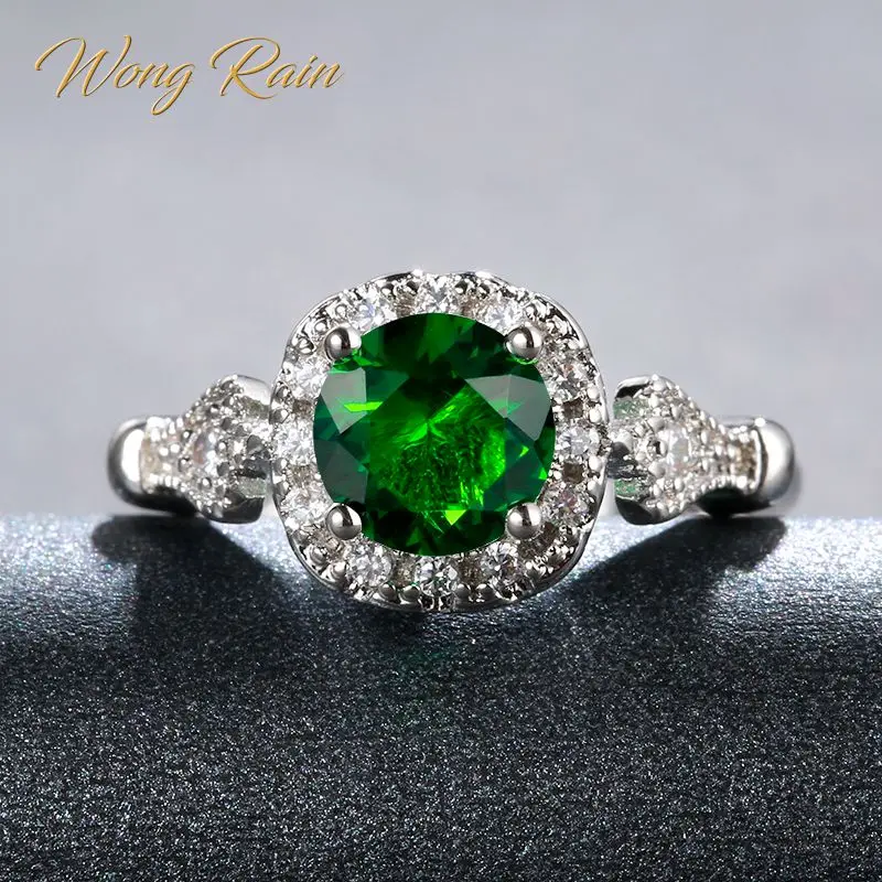 Wong Rain Vintage 100% 925 Sterling Silver Emerald Gemstone Wedding Engagement Diamonds White Gold Ring Fine Jewelry Wholesale
Wong Rain Vintage 100% 925 Sterling Silver Emerald Gemstone Wedding Engagement Diamonds White Gold Ring Fine Jewelry Wholesale