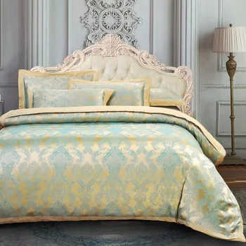 Luxury 4Pcs Soft Satin Silky Bed Set White Blue Purple Paisley Damask Jacquard Bedding set Duvet Cover Bed Sheet set Pillowcase 
Luxury 4Pcs Soft Satin Silky Bed Set White Blue Purple Paisley Damask Jacquard Bedding set Duvet Cover Bed Sheet set Pillowcase