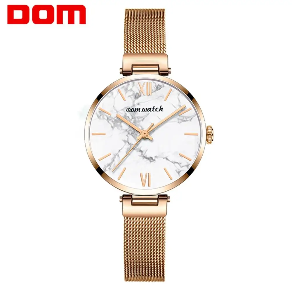 DOM Women Watch Fashion Quartz Lady Rose Gold Steel Agate Pattern Watch Casual Waterproof Wristwatch Gift for Girl G-1286GK-7M
DOM Women Watch Fashion Quartz Lady Rose Gold Steel Agate Pattern Watch Casual Waterproof Wristwatch Gift for Girl G-1286GK-7M
