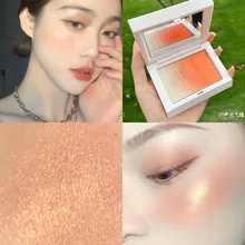 

Korean Blush Palette Makeup 2-in-1 Natural Long Lasting Pigmented Lightweight Powder Blushes for Face Make-up