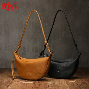 Vintage Leather Women Bag Soft Leather Small Crossbody Saddle Bag Female Shoulder Messenger Bag Wild Diagonal Dumpling Bags BJYL
Vintage Leather Women Bag Soft Leather Small Crossbody Saddle Bag Female Shoulder Messenger Bag Wild Diagonal Dumpling Bags BJYL