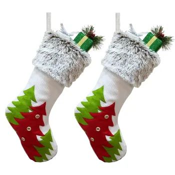 Christmas Stockings - 2Pcs 18 inches Christmas Tree Patterns with Plush Cuff Stockings for Family Holiday Xmas Party Decoration
Christmas Stockings - 2Pcs 18 inches Christmas Tree Patterns with Plush Cuff Stockings for Family Holiday Xmas Party Decoration