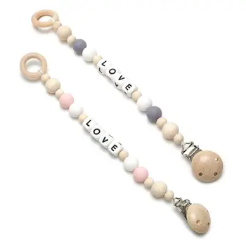 Baby Wooden Pacifier Clip Children Silicone LOVE Beaded Decorations Toy String Beads Chian gift for Teething Soother
Baby Wooden Pacifier Clip Children Silicone LOVE Beaded Decorations Toy String Beads Chian gift for Teething Soother