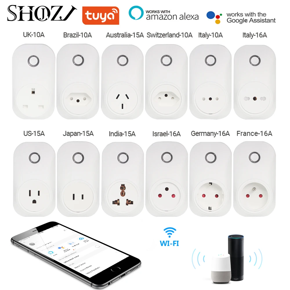 Умная розетка Tuya, Wi-Fi, вилка для ЕС, Великобритании, Swit, AU, BR, FR, JP, Israel Ita ZA, дистанционное управление, Совместимость с alexa, умный дом, SHOJZJ
Умная розетка Tuya, Wi-Fi, вилка для ЕС, Великобритании, Swit, AU, BR, FR, JP, Israel Ita ZA, дистанционное управление, Совместимость с alexa, умный дом, SHOJZJ