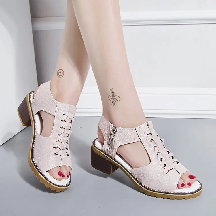 2019 sandals female summer waterproof platform tendon bottom female sandals fish mouth side zipper retro women's shoes
2019 sandals female summer waterproof platform tendon bottom female sandals fish mouth side zipper retro women's shoes