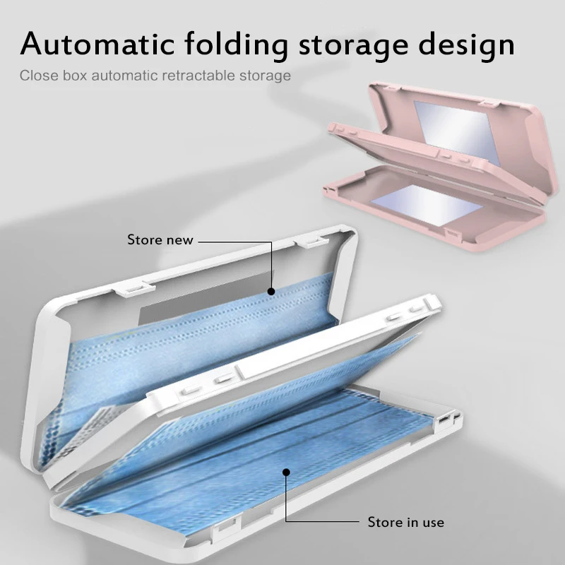 Mask Storage Cases Double-layer Box Disposable Mask Storage Box Portable Storage Box With Mirror Dust-proof Bags
Mask Storage Cases Double-layer Box Disposable Mask Storage Box Portable Storage Box With Mirror Dust-proof Bags
