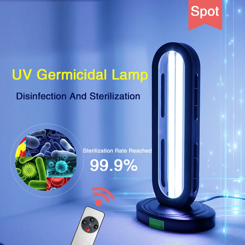 Фото UV Disinfection Table Lamp Ozone Sterilization Portable Lamps Dust Mite Controller 38W 220V 110V EU/US Plug Bedroom Living Room | Лампы и