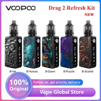 Original VOOPOO Drag 2 Refresh 177W TC Kit with 4.5ml PNP Tank PnP-VM5 0.2ohm/ PnP-VM6 0.15ohm Coil E-cig Vape Kit vs Drag X
Original VOOPOO Drag 2 Refresh 177W TC Kit with 4.5ml PNP Tank PnP-VM5 0.2ohm/ PnP-VM6 0.15ohm Coil E-cig Vape Kit vs Drag X