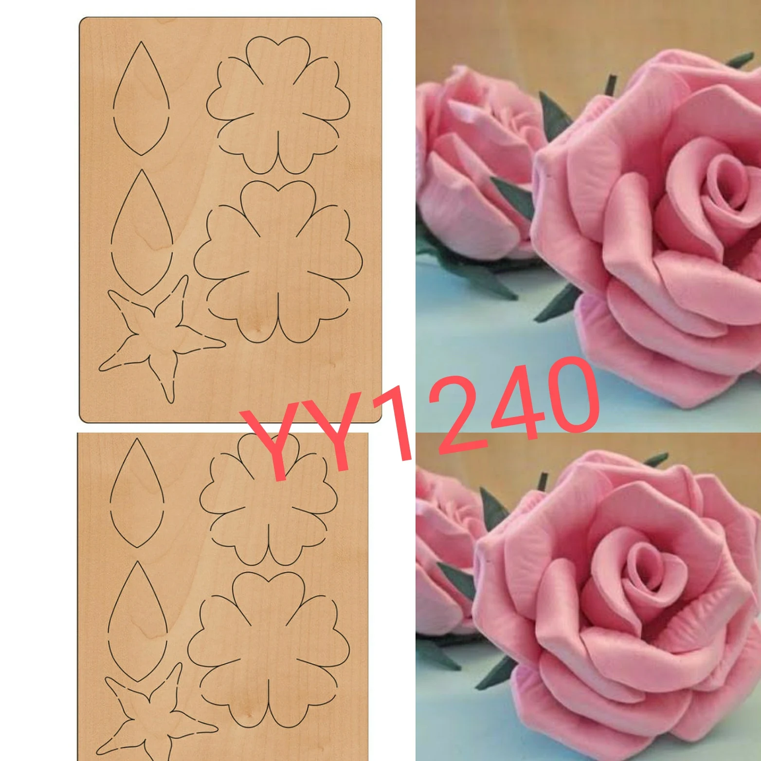 The new flower cutting mold rose wood mold YY1240 is suitable for all the die-cutting machines on the market
The new flower cutting mold rose wood mold YY1240 is suitable for all the die-cutting machines on the market
