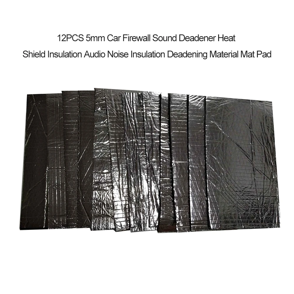 12PCS 5mm Car Firewall Sound Deadener Heat Shield Insulation Audio Noise Insulation Deadening Material Mat Pad
12PCS 5mm Car Firewall Sound Deadener Heat Shield Insulation Audio Noise Insulation Deadening Material Mat Pad