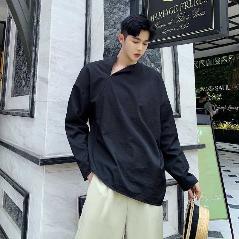 MIXCUBIC 2019 Autumn England style unique Irregular hedging shirts men casual loose Retro art shirts M-XL
MIXCUBIC 2019 Autumn England style unique Irregular hedging shirts men casual loose Retro art shirts M-XL