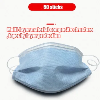 50pcs Disposable Protection Mouth Cover Civil Non-woven 3 Layer- Thick Face Cover 50packs Adult Dustproof Cover Маска
50pcs Disposable Protection Mouth Cover Civil Non-woven 3 Layer- Thick Face Cover 50packs Adult Dustproof Cover Маска