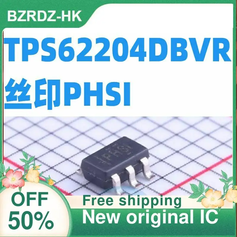 10 шт. TPS62204DBVR SOT23-5, экранная печать PHSI, эффективный понижающий конвертер
10 шт. TPS62204DBVR SOT23-5, экранная печать PHSI, эффективный понижающий конвертер