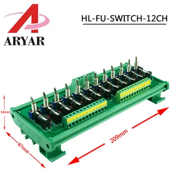 12V 24V power distribution 12-way PCB board terminal block with switch for power supply electricity current wiring LED switch
12V 24V power distribution 12-way PCB board terminal block with switch for power supply electricity current wiring LED switch